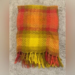 URBAN OUTFITTERS Plaid Woven Throw Blanket - Red and Yellow